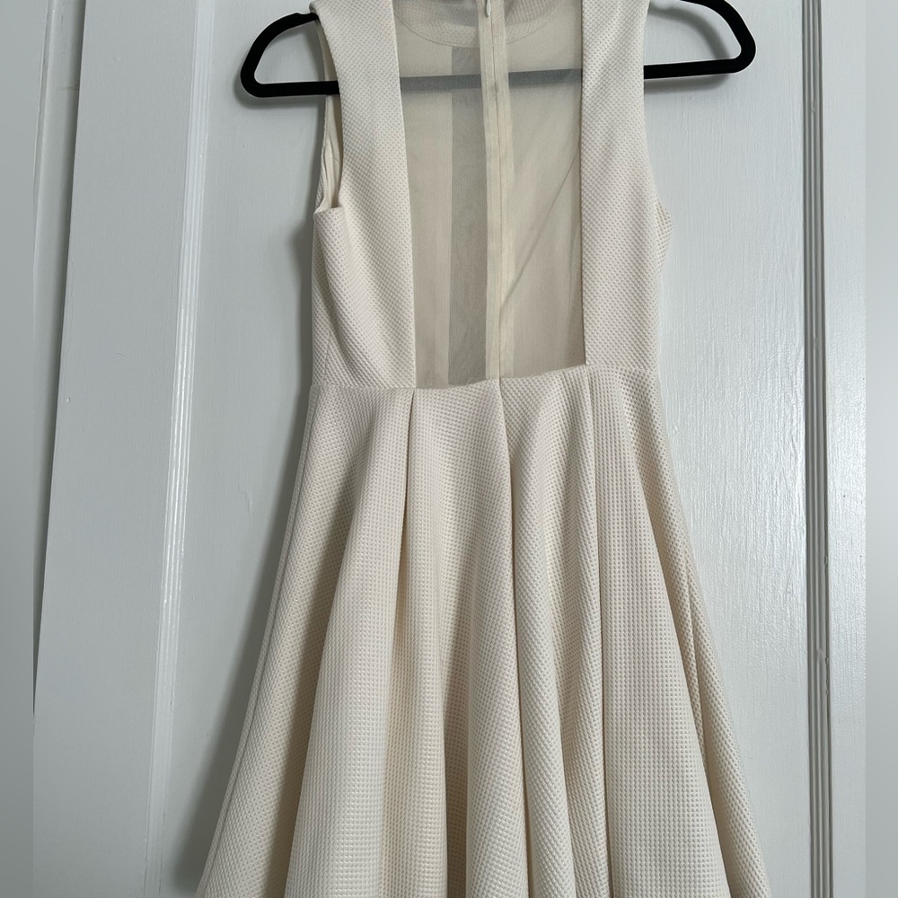 BCBGeneration White/Cream Mesh Skater Dress - Picture 3 of 4